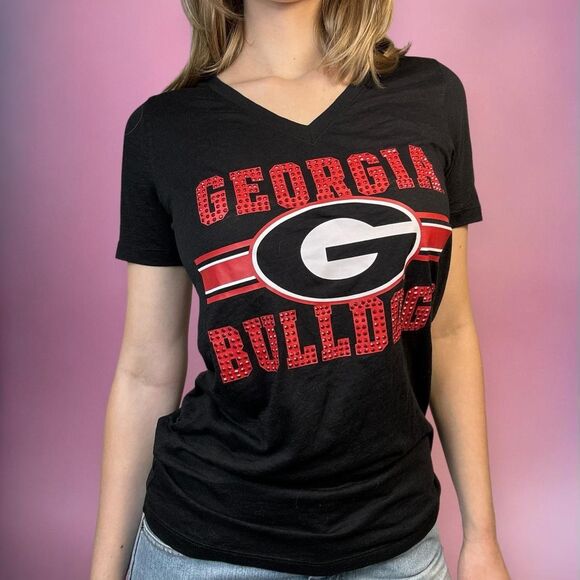 Victorias Secret PINK Georgia Bulldogs sports tee🎀 - Picture 3 of 8